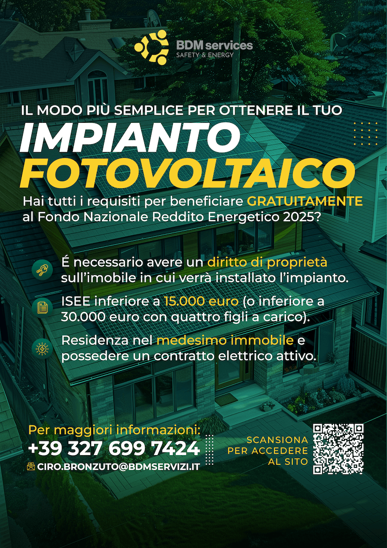 Locandina Fotovoltaico BDM Service